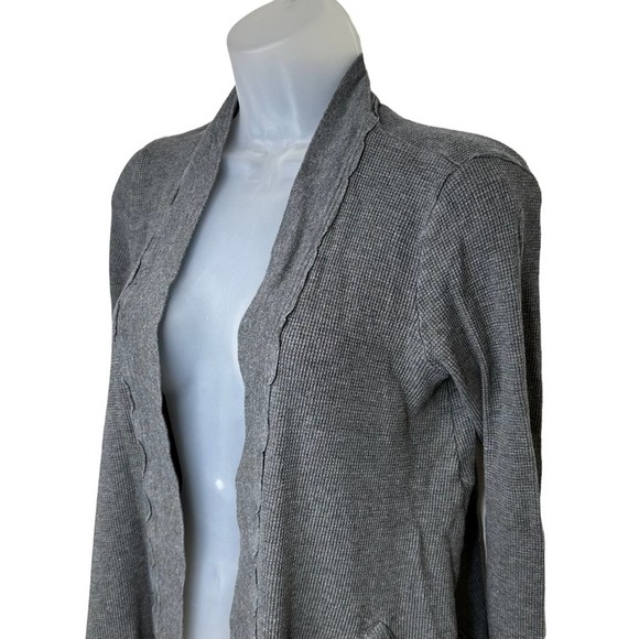 Splendid Cardigan Women Sweater Long Sleeve Stretch Pocket Open Grey Extra Small - Picture 2 of 9